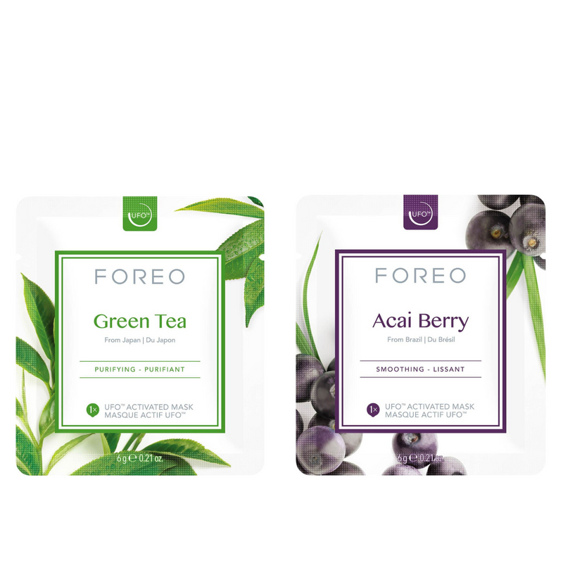 GRATUIT FOREO 2 x Masque UFO (baies d'açai + thé vert)