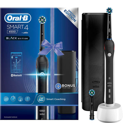 Brosse à dents noire Smart 4 4500N Oral-B + étui de voyage