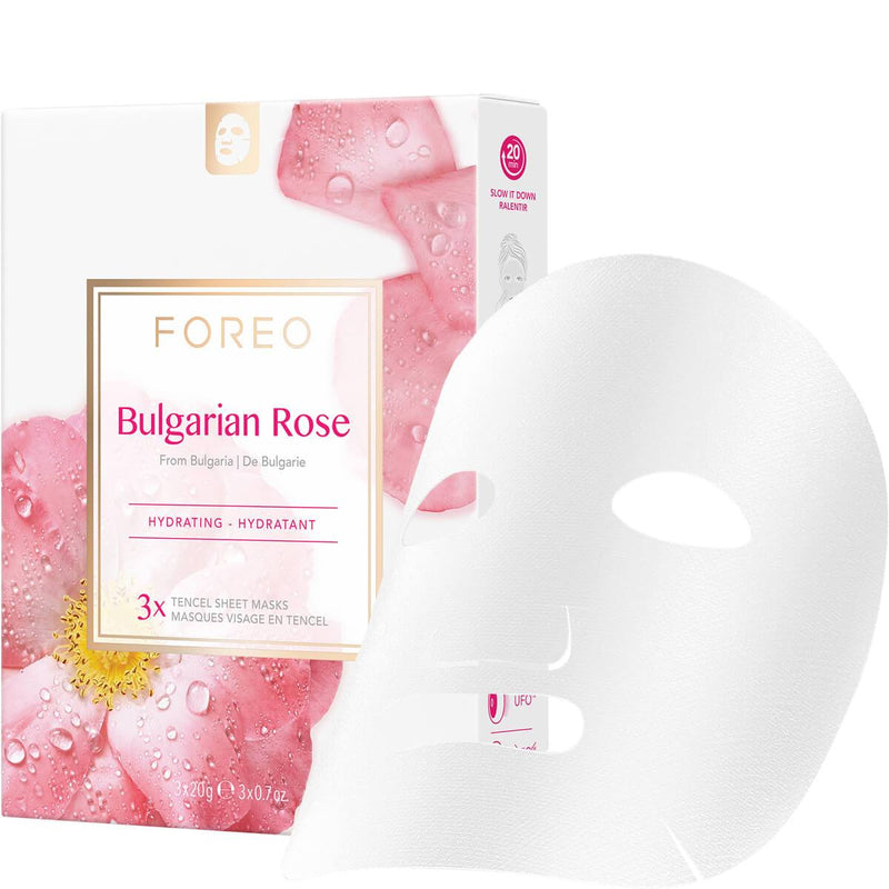 FOREO Masque hydratant à la rose bulgare (lot de 3)