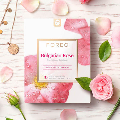 FOREO Masque hydratant à la rose bulgare (lot de 3)