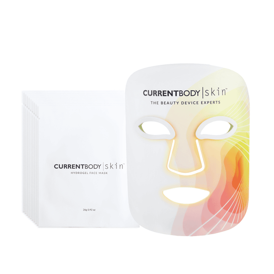 CurrentBody Skin LED 4-in-1 Face Mask x Hydrogel Face Masks (10 Pc)