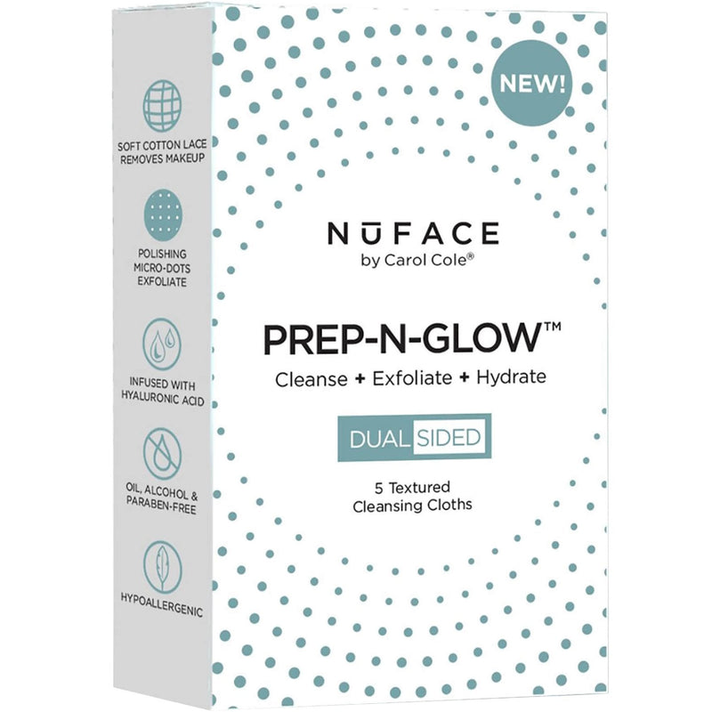 Lingettes nettoyantes Prep-N-Glow NuFACE (lot de 5)